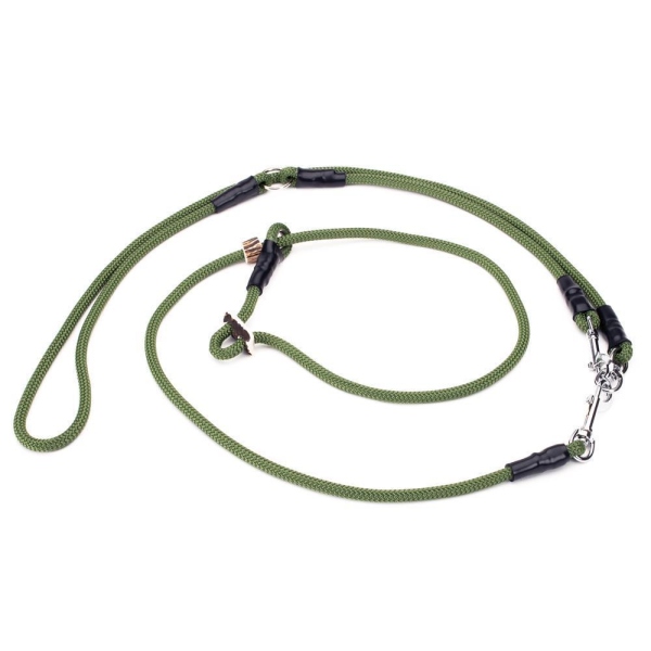Mystique Retrieverleine Umhängeleine Hunting Profi 8mm S - 275cm olivgrün