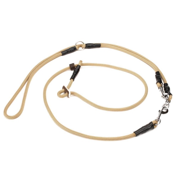 Mystique Retrieverleine Umhängeleine Hunting Profi 8mm M - 295cm beige
