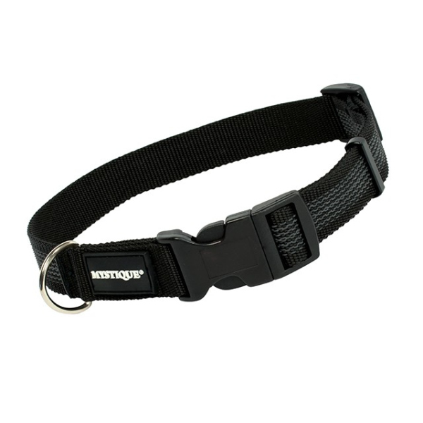 Mystique Gummiertes Halsband 30-40cm 25mm schwarz