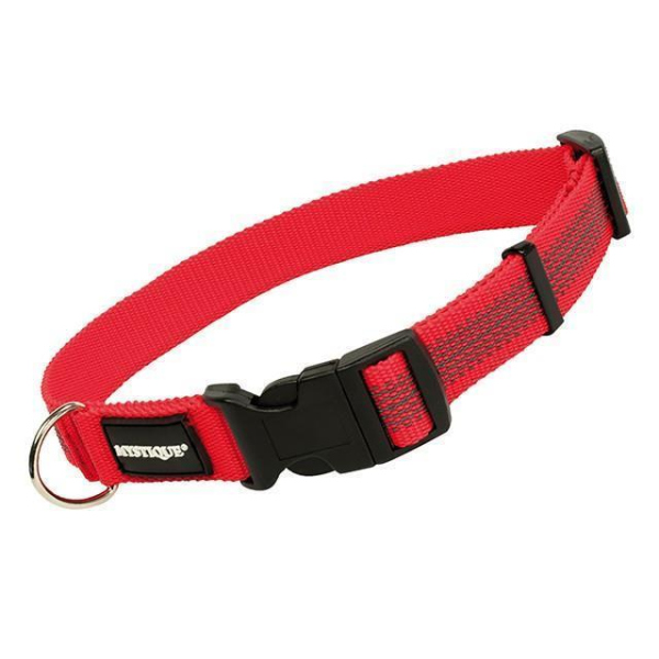 Mystique Gummiertes Halsband 30-40cm 25mm rot