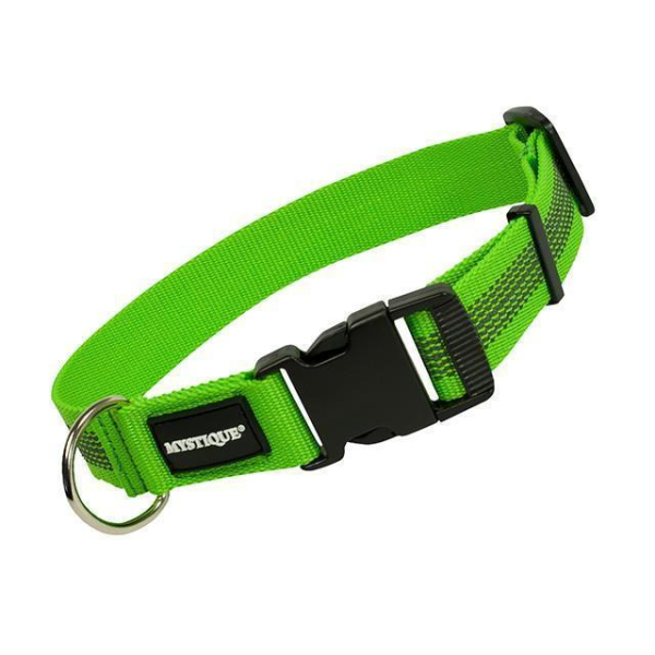 Mystique Gummiertes Halsband 30-40cm 30mm neon grün