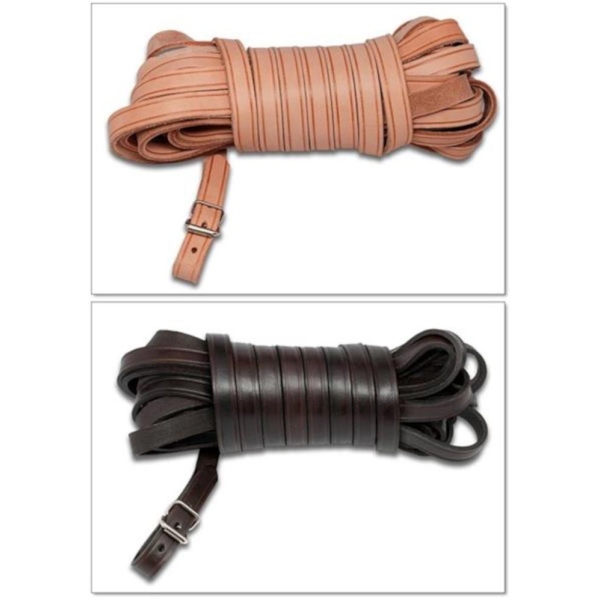 Schweißriemen Schweissleine Leder 10m natur 14mm