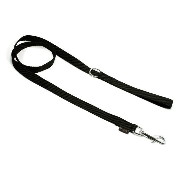 Mystique® Nylon Leine 20mm schwarz 2m mit HS