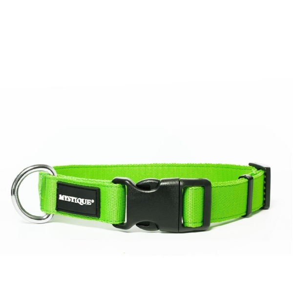 Mystique® Nylon Halsband Profi 30mm neongrün 50-60cm normal