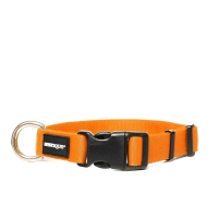 Mystique® Nylon Halsband Profi 30mm neonorange 40-50cm messing