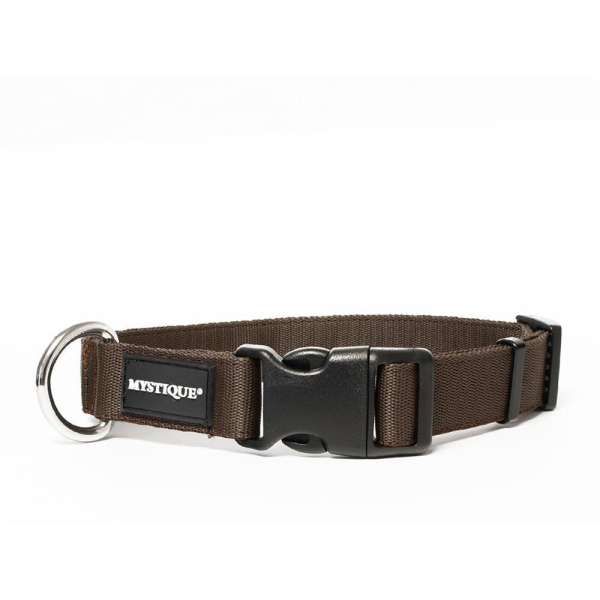 Mystique® Nylon Halsband Profi 30mm braun 30-40cm