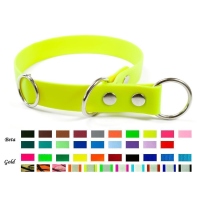 Mystique® Biothane Schlupfhalsband Halsung 19mm messing 40cm braun