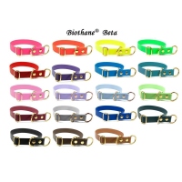 Mystique® Biothane Schlupfhalsband Halsung 19mm messing 40cm braun