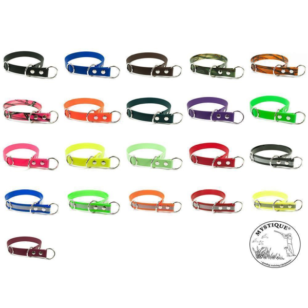 Mystique® Biothane Schlupfhalsband Halsung 25mm standard braun 55cm