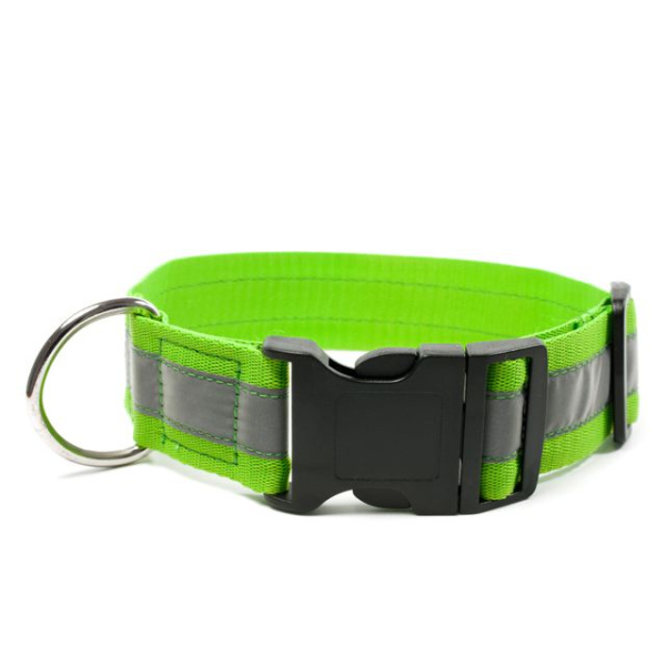 Mystique® Signalhalsband mit Klickverschluss 40mm neongrün 50-60cm