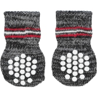 Trixie Hundesocken, Anti-Rutsch grau 2 St. L