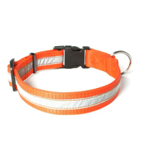 Mystique® Nylon Halsband Profi reflex 25mm neon orange 30-40cm