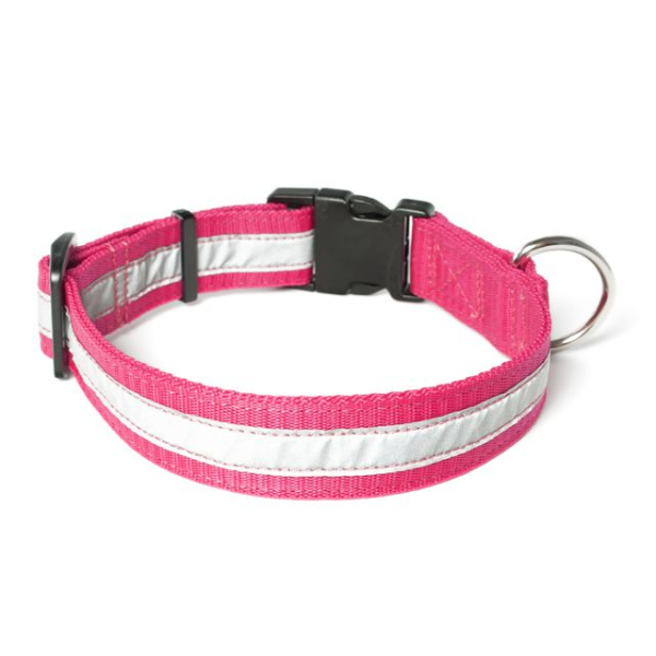 Mystique® Nylon Halsband Profi reflex 25mm purple 30-40cm