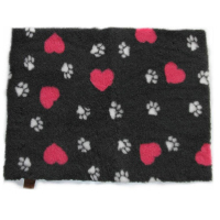 Vetbed Isobed SL anthrazit hearts & paws 75 x 100cm