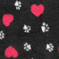 Vetbed Isobed SL anthrazit hearts & paws 150 x 100cm