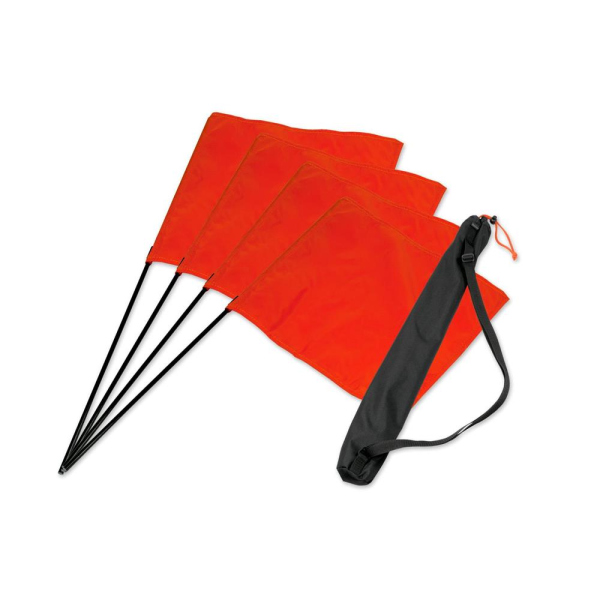 Mystique Square Flag orange Set 4 Stk + Tasche