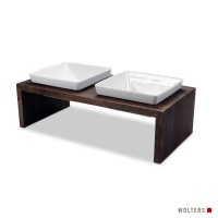 Replus Futterstation Meshidai Doppelnapf True Walnuss M -...