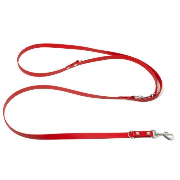 Mystique® Biothane verstellbare Leine 19mm rot 200cm