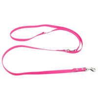 Mystique® Biothane verstellbare Leine 13mm neon pink 200cm