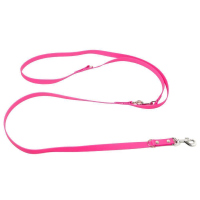 Mystique® Biothane verstellbare Leine 19mm neon pink 300cm