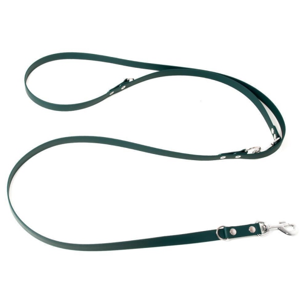 Mystique® Biothane verstellbare Leine 16mm grün 250cm