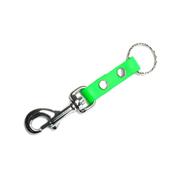 Mystique® Biothane Schlüsselanhänger 13mm neon grün