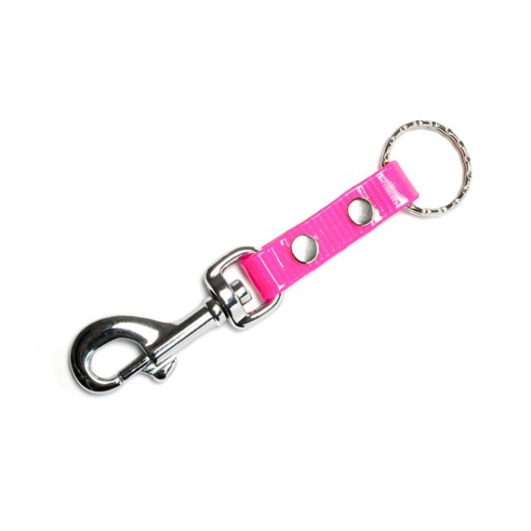 Mystique® Biothane Schlüsselanhänger 13mm pink gold