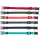 Trixie Set Welpen-Halsbänder zur Unterscheidung im Wurf 6 Stk M-L 22-35cm / 10mm schwarz, rot, royalblau, apfel, papaya, orchidee