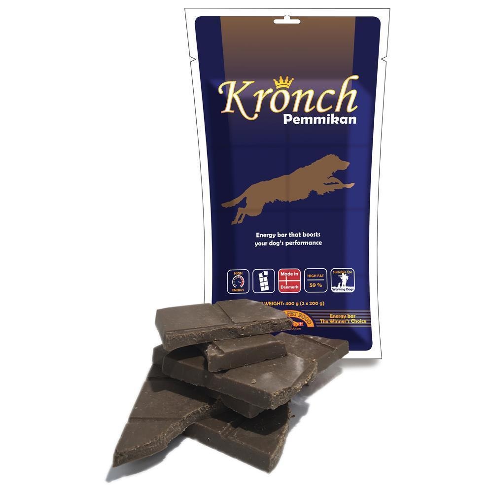 Kronch Pemmikan Energy Boost Bar For Working Dogs - Salmon Flavor, 400g High-Energy Snack