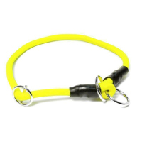 Mystique® Biothane Halsband rund mit Zugbegrenzung 8mm neon gelb 45cm