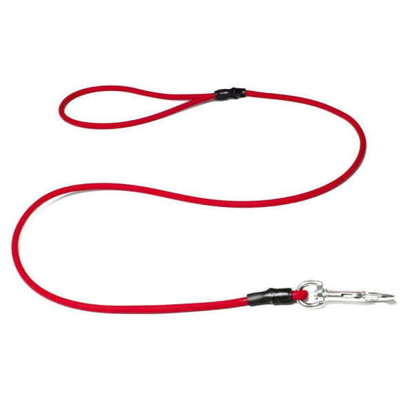 Mystique® Biothane Leine rund 6mm mit Handschlaufe rot 1,2m