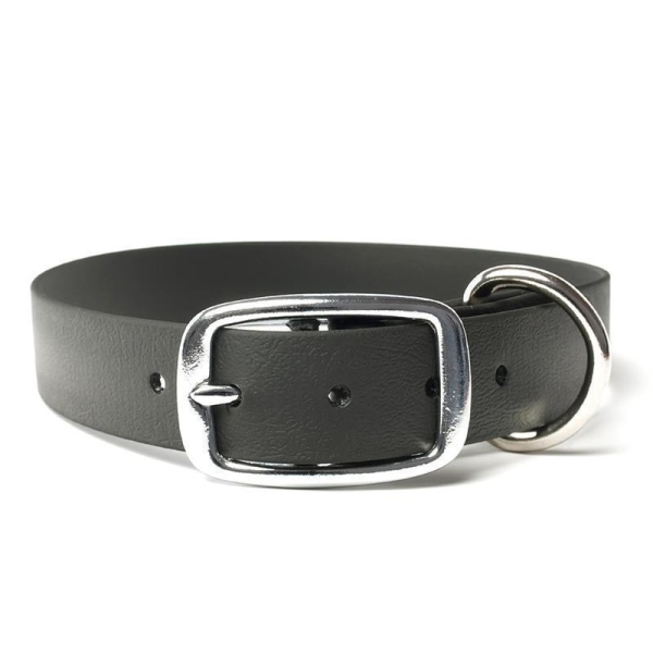 Mystique® Biothane Halsband Deluxe 25mm 45-53cm beta schwarz
