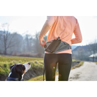HUNTER Gürteltasche mit Antiruckleine Jasper Jogging-Gurt schwarz/grau
