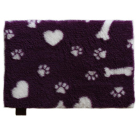 Vetbed Isobed SL purple Hearts, Paws & Bones