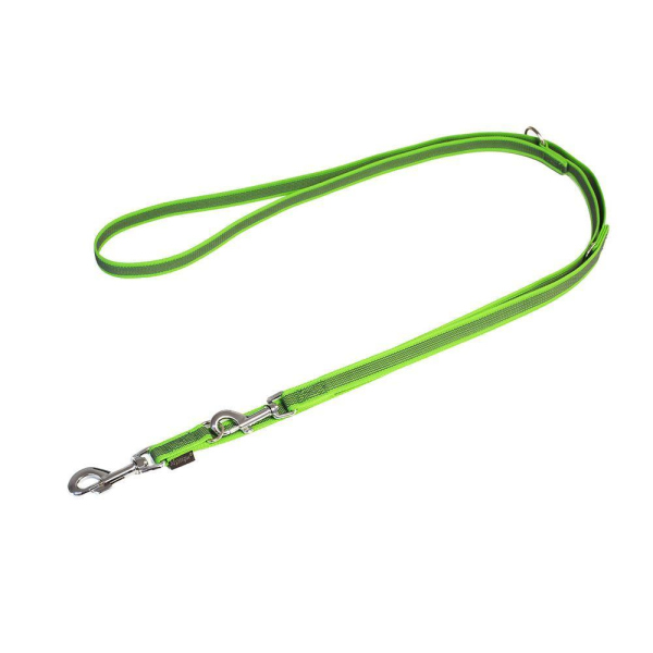 Mystique® Gummierte Umhängeleine Leine 20mm Standard Karabiner neon grün 2m