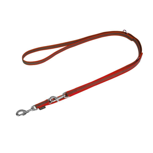 Mystique® Gummierte Umhängeleine Leine 20mm Standard Karabiner rot 3m