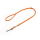 Mystique® Gummierte Umhängeleine Leine 12mm Standard Karabiner neon orange 3m