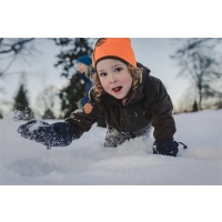 Pinewood 9924 Strickmütze Tree Kids wendbar orange/grün (542)