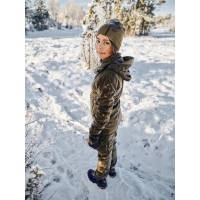 Pinewood 9924 Strickmütze Tree Kids wendbar orange/grün (542)