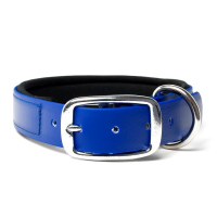 Mystique® Biothane Halsband Deluxe Neopren 25mm beta blau 50-58cm