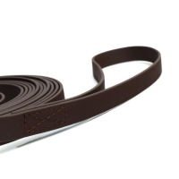 Mystique® Biothane Schleppleine 13mm vernäht mit HS Standard Karabiner beta braun 15m