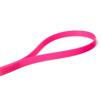 Mystique® Biothane Schleppleine 19mm vernäht mit HS Scherenkarabinerhaken gold neon pink 10m