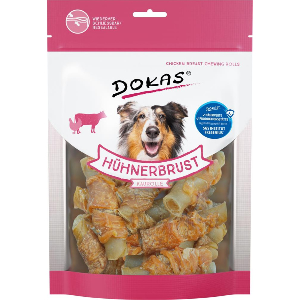 DOKAS - Hühnerbrust Kaurolle 1er Pack (1 x 250g)