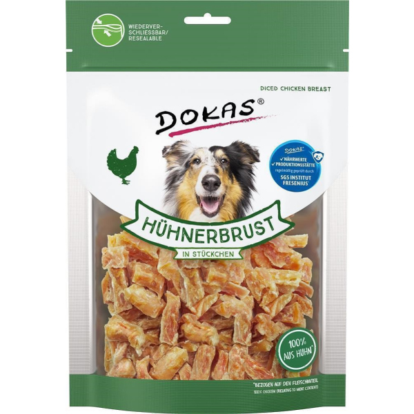 DOKAS - Hühnerbrust in Stückchen 1er Pack (1 x 200g)