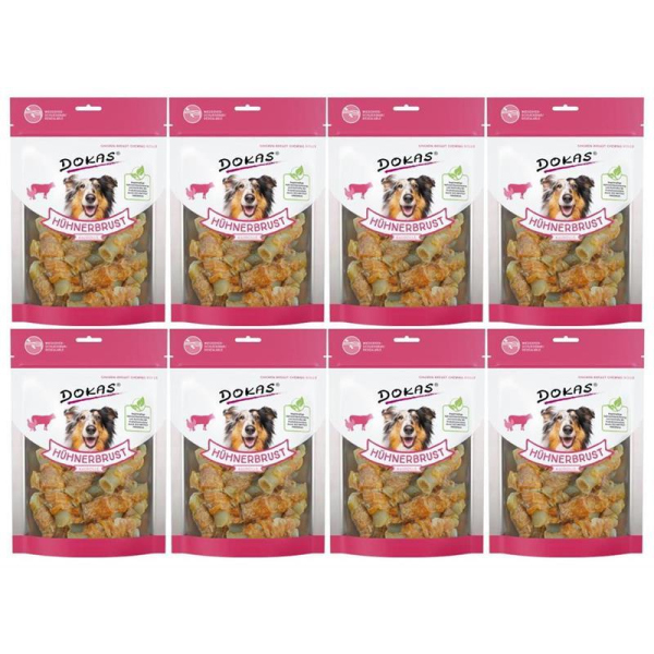 DOKAS - Hühnerbrust Kaurolle 8er Pack (8 x 250g)