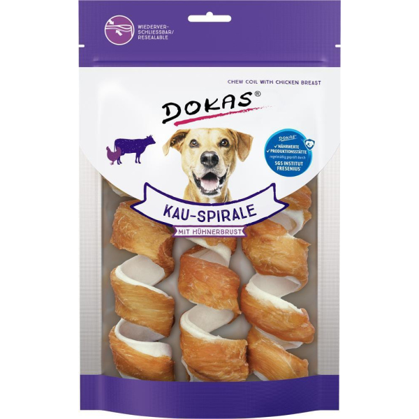 4-er DOKAS - Kau-Spirale mit Hühnerbrust 3 St. 110 g