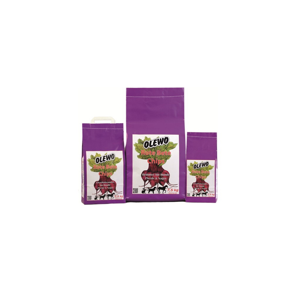 Olewo RoteBeteChips für Hund, Pferd und Nager, 8,00