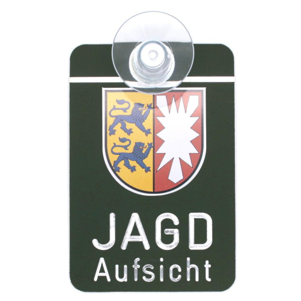 Autoschild mit Landessymbol Wappenzeichen Schleswig-Holstein JAGD Aufsicht