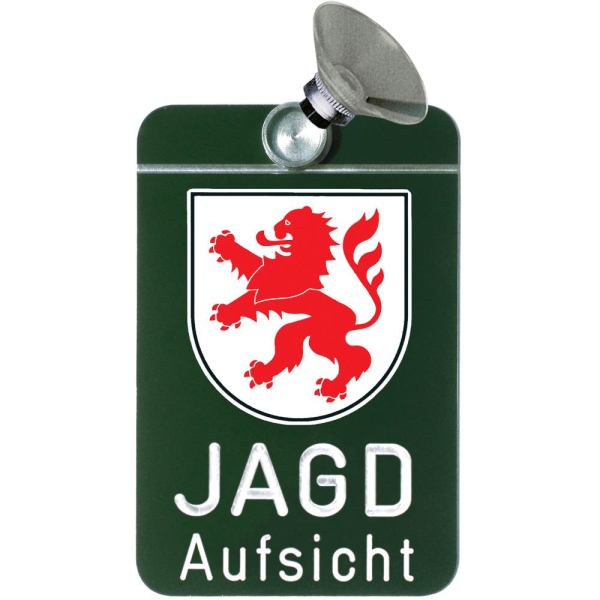 Autoschild mit Landessymbol Hessenzeichen JAGD Aufsicht