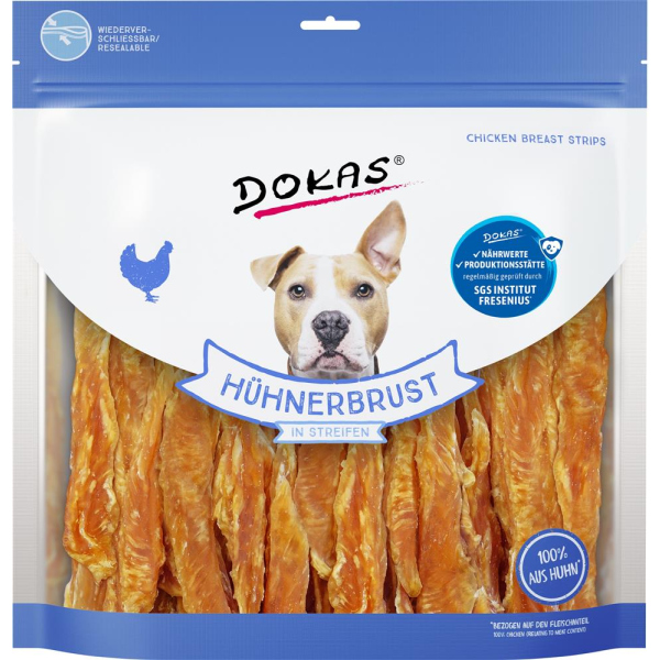 DOKAS - Hühnerbrust in Streifen 1er Pack (1 x 900g)